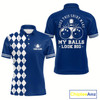 Goofygear Funny Blue And White Argyle Retro Bowling Shirt For Men Custom Does This Shirt Make My Balls Look Big