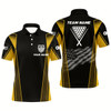 Goofygear Personalized Us Flag 8 Ball Pool 3D Polo Shirts For Men, Style Black Yellow Billiard Balls Jerseys