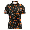 Goofygear Funny Skeleton Halloween Golf Shirts For Men Horror Pumpkin Golf Gifts For Halloween Lover Style 2