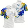 Goofygear Lets Par Tee Colorful Water Color Mens Golf Tops, Personalized Golf Shirts For Men, Golfing Gifts