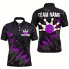 Goofygear Personalized Purple Bowling Jersey Team Custom Bowling Polo Shirt For Men & Style 1