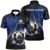 Goofygear Personalized Thunder Lighting Blue 8 Ball Billiard 3D Polo Shirts For Men Custom Pool Balls Jerseys