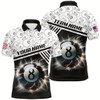 Goofygear Personalized Thunder Lighting 8 Ball Billiard 3D Polo Shirts For Men, Custom 8 Ball Pool Jerseys