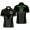 Goofygear Personalized Style Black Green 8 Ball Billiard 3D Polo Shirts For Men, 8 Ball Pool Team Jerseys