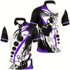 Goofygear Black And White Retro Bowling League Jerseys Custom Men Bowling Shirts, Gifts For Bowlers Purple Style 1