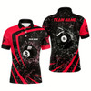 Goofygear Personalized Red Glass Break 8 Ball Billiard 3D Polo Shirts For Men, Custom 8 Ball Pool Jerseys Style 2