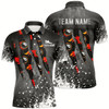 Goofygear Personalized Paint White 8 Ball Fire Billiard 3D Polo Shirts For Men, Custom 8 Ball Pool Jerseys