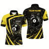 Goofygear Personalized Yellow Glass Break 8 Ball Billiard 3D Polo Shirts For Men, Custom 8 Ball Pool Jerseys