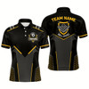 Goofygear Personalized Style Black Yellow 8 Ball Billiard 3D Polo Shirts For Men, 8 Ball Pool Team Jerseys
