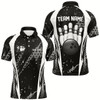 Goofygear Black And White Grunge Retro Bowling Shirts For Men Custom Team Bowling League Jerseys