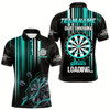 Goofygear Turquoise Throwing Skills Loading Custom Dart Shirt For Men, Pocket Option
