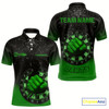 Goofygear Dynamic Verdant Fist Artwork Darts Shirt For Men - Custom Team Name - Darts Jersey Style 1