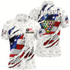 Goofygear Billiards Balls 8 Ball Pattern White Us Flag Custom Name Billiard Polo Shirts For Men