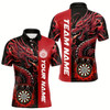 Goofygear Custom Dragon Dart Shirts For Men, Personalized 3D Dart League Uniform Best Dart Jerseys Red Style 1