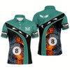 Goofygear Personalized Fire And Water 8 Ball Billiard Green Black 3D Polo Shirts For Men, Billiards Jerseys