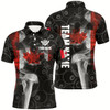 Goofygear Personalized Vintage Smoke Canadian Flag Billiard Polo Shirts For Men, Custom 8 Ball Pool Jerseys