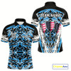 Goofygear Blue Grunge Camo Funny Us Flag Arrows Darts Shirt For Men Custom Darts Jersey Team Shirts Style 2
