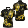 Goofygear Yellow Dart Board Hazy Smoke Custom 3D Dart Shirts For Men, Darts League Team Shirt Dart Jerseys