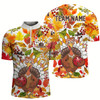 Goofygear Custom Funny Turkey Bowling Shirts For Men, Fall Season Thanksgiving Bowling Team Shirts