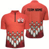 Goofygear Custom Christmas Bowling Shirts For Men, Funny Penguin Bowling Pins Bowling Team Outfit Style 1
