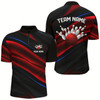 Goofygear Black, Red And Blue Custom Patriotic Bowling Shirts For Men, Us Bowling Team Shirts Style 1