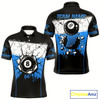 Goofygear Personalized Blue Funny Break 8 Ball Grunge Billiard Shirt For Men Custom Pool Team Jersey