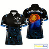Goofygear Futuristic Darts Team Shirt For Men - Skull Head & Neuro Tech Style Custom Name Style 2