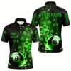 Goofygear Green 8 Ball Pool Fire Luckiest Shamrock Men Billiard Shirt Custom St Patrick Day Billiard Jerseys