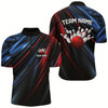 Goofygear Black, Red And Blue Custom Patriotic Bowling Shirts For Men, Us Bowling Team Shirts Style 2