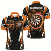 Goofygear Personalized Thunder Lightning Orange Dart Jerseys Shirts For Men Custom Team League Darts Shirts