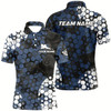 Goofygear Personalized Blue And White Hive Billiard Shirts For Men Custom Grunge Retro Billiard Jerseys