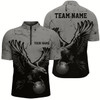 Goofygear Custom Gray Eagle Men Bowling Team Shirts Grunge Vintage Bowling Team Jerseys Outfits