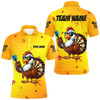 Goofygear Yellow Funny Turkey Men Darts Shirts Custom Thanksgiving Shirts For Darts Lover, Darts Jerseys