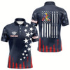 Goofygear Personalized American Flag Blue Navy Billiard Shirt For Men Custom Patriotic Billiard Pool Jerseys