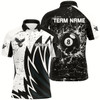 Goofygear Custom Grunge Black White 8 Ball Pool In Water Men Billiard Shirts Custom Unique Billiard Jersey Style 2