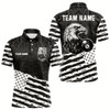 Goofygear Personalized Black White Us Flag Eagle Billiard Shirt For Men Custom Patriotic Billiard Pool Jersey