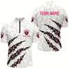 Goofygear Custom Breast Cancer Pink Ribbon Bowling Shirts For Men, Breast Cancer Awareness Team Jersey Style 2