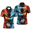 Goofygear Orange And Blue Billiards 8 Ball Custom Dragon Pool Shirts For Men Best Billiard Team Shirts Jersey