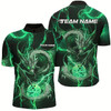 Goofygear Black And Red Thunder Lightning Custom Dragon Bowling Team Shirts For Men, Bowlers Outfits