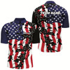 Goofygear American Flag Custom Bowling Team Shirts For Men , Patriotic Bowling Team Jerseys Style 2