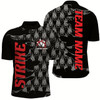 Goofygear Customize Name Strike Bowling Shirts For Men , Flame Bowling Balls Bowler Outfits Red