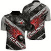 Goofygear Black And Red Flame Bowling Ball Custom Team Shirts For Men , Tournament Team Jerseys