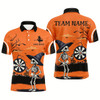 Goofygear Funny Skeleton Orange Halloween Darts Shirts For Men Custom Halloween Gifts For Darts Lover Style 1