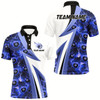 Goofygear Personalized Lightning 8 Ball Pool Flame Pattern Men Billiard Shirts Billiard Team Jerseys Blue