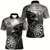 Goofygear Personalized Grey Dartboard Fire Custom Eagle Darts Shirts For Men, Cool Darts Team Jerseys