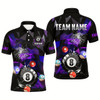Goofygear Personalized Billiard Balls Break Glass Pool Jersey For Men, Abstract Billiard Team Shirts Blue