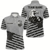 Goofygear Personalized Grey Us Flag Eagle Billiard Shirts For Men Custom Patriotic Billiard Pool Jerseys
