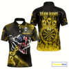 Goofygear Fire Flame Darts Board American Flag Skull Dart Shirts For Men Custom Darts Team Jerseys Yellow Style 2
