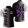 Goofygear Custom Strike Bowling Team Shirts For Men , Skull Bowling Jerseys With Team Name Purple
