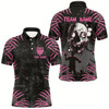 Goofygear Funny Skull Claw Pattern Custom Men Billiard Shirts, Grunge Pink Black Halloween Billiard Jerseys Style 2